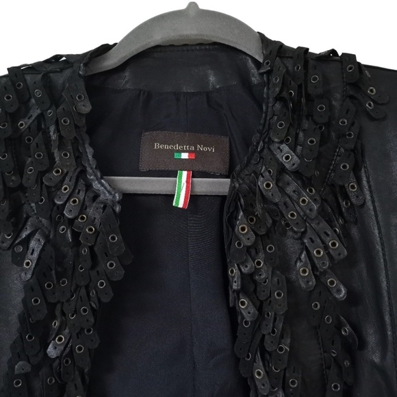 Benedetta Novi Black Fringe Jacket - Picture 4 of 7